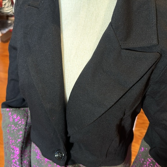 Terez (Sample) Starry Night Blazer Black with Purple Foil (S) NWT - Picture 3 of 11